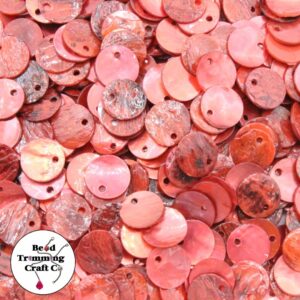 Shell Discs - 10mm - Padparadscha