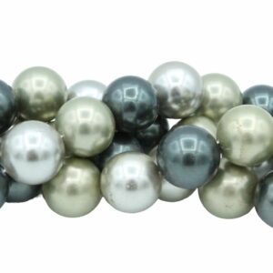 Shell Pearl - Round - 16mm - 40cm Strand - Mix A