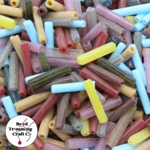 Spaghetti Glass Bead Mix - 20mm - 100 pieces