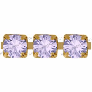 Swarovski Cupchain - 3mm - Violet / No Plating - Price per centimeter