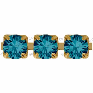 Swarovski Cupchain - 3mm - Indicolite / No Plating - Price per centimeter