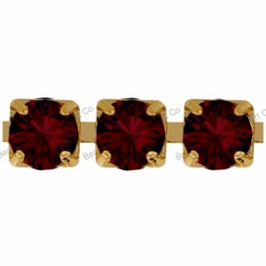 Swarovski Cupchain - 3mm - Burgundy / No Plating - Price per centimeter