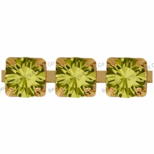 Swarovski Cupchain - 3mm - Lime / No Plating - Price per centimeter