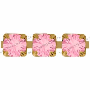 Swarovski Cupchain - 3mm - Light Rose / No Plating - Price per centimeter