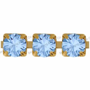 Swarovski Cupchain - 2.1mm - Light Sapphire / No Plating - Price per centimeter