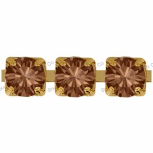 Swarovski Cupchain - 2.5mm - Smoked Topaz / No Plating - Price per centimeter