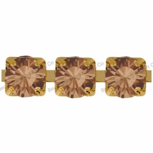 Swarovski Cupchain - 4mm - Light Smoke Topaz / No Plating - Price per centimeter