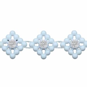 Diamond Trimming - 12mm - Crystal / White - Price per centimeter