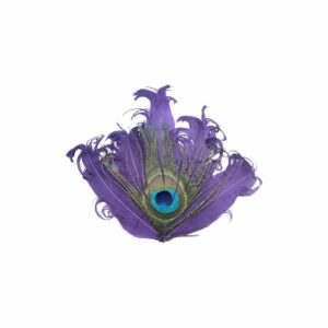 Feather - Fancy Hackle Pad - Peacock Eye – 150mm - Purple