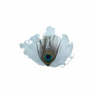 Feather - Fancy Hackle Pad - Peacock Eye – 150mm - Grey