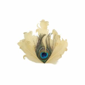 Feather - Fancy Hackle Pad - Peacock Eye – 150mm - Mustard
