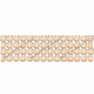 Swarovski Crystal Pearl Mesh - 4 Row - 11mm - Nude / Gold - Price per centimeter