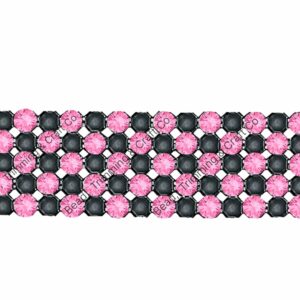 Swarovski Crystal Mesh - 5 Row - 13mm - Rose / Metallic - Price per centimeter