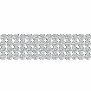 Swarovski Crystal Mesh - 4 Row - 11mm - Crystal / Silver - Price per centimeter