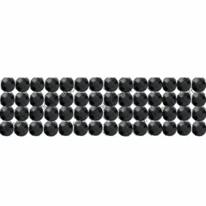 Swarovski Crystal Mesh - 4 Row - 11mm - Jet / Gold - Price per centimeter