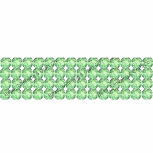 Swarovski Crystal Mesh - 4 Row - 11mm - Chrysolite / Black - Price per centimeter