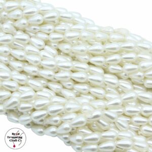 Plastic Pearl - Drop – 10mm - 95cm Strand