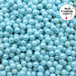 Plastic Pearl - Round – 5mm - Blue Iris - Price per gram