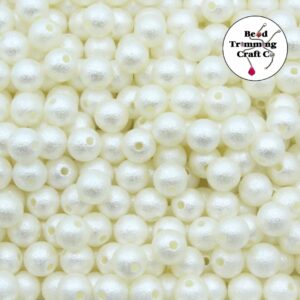 Plastic Satin Pearl - Round – 8mm