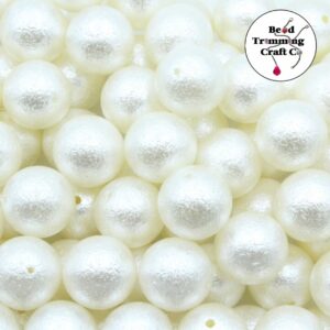 Plastic Satin Pearl - Round – 16mm