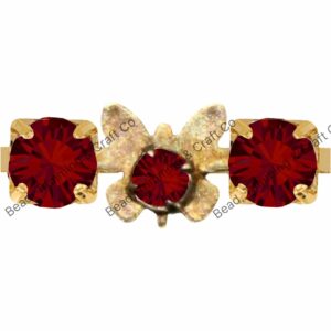 Swarovski Butterfly Cupchain - 6mm - Siam / Gold - Price per centimeter
