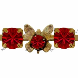 Swarovski Butterfly Cupchain - 6mm - Indian Red / No Plating - Price per centimeter