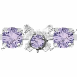 Swarovski Butterfly Cupchain - 6mm - Violet / Sterling Silver - Price per centimeter