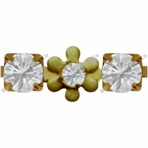 Swarovski Flower Cupchain - 6mm - Crystal / No Plating - Price per centimeter