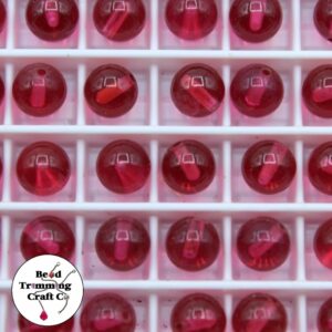 Swarovski 5098 – Round Globe Bead - Half Drilled - 6mm - Rubellite