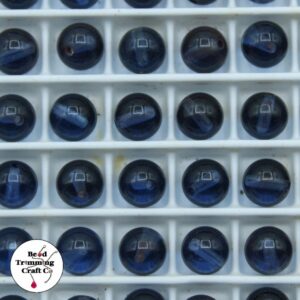 Swarovski 5098 – Round Globe Bead - Half Drilled - 6mm - Dark Sapphire