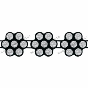 Swarovski Flower Trimming - 11mm - Crystal / Black - Price per centimeter