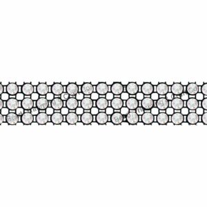 Swarovski Trimming - 3 Row - 10mm - AB / Black - Price per centimeter