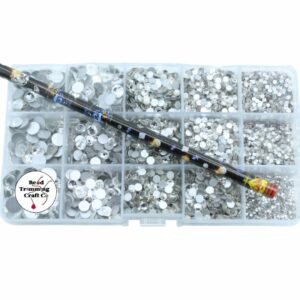 Crystal Glue On Bundle - SS5 to SS50 - Crystal F - Wax Pencil - 7836 pieces