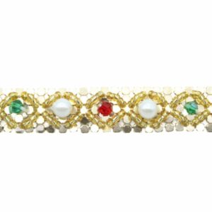 Glow Mesh Trimming - 15mm - Gold - Price per centimeter