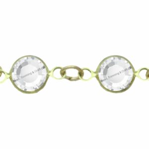 Swarovski Round / Channel Chain - SS29 - Crystal / No Plating - Price per centimeter