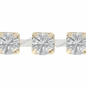 Cupchain - 3mm - Crystal / Silver - Price per centimeter