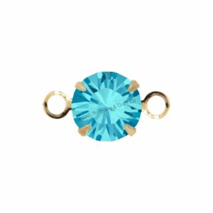 Swarovski Setting - Round - 3.5mm - No Plating / Crystal