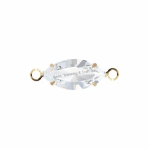 Swarovski Setting - Navette - 15mm - Gold / Crystal