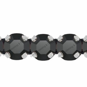 Swarovski Trimming - 1 Row - 5mm - Jet / Silver / Black - Price per centimeter