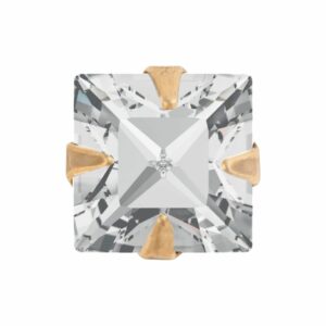 Swarovski Chaton – Square – 6mm - Gold / Crystal