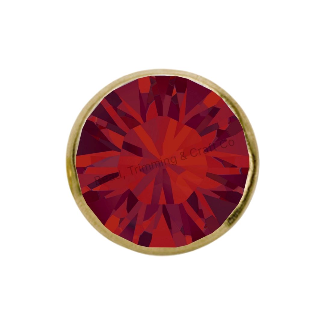 Swarovski Chaton - Bezel Setting - Round - 7mm - Raw / Siam