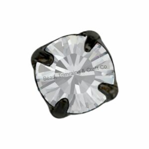 Swarovski Chaton – Round – SS29 – 6mm - Gun Metal / Crystal