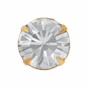 Swarovski Chaton - Round - NO HOLES - 3mm - Gold / Crystal