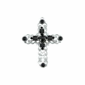 Swarovski Filigree - Cross - 44mm - Rhodium / Jet