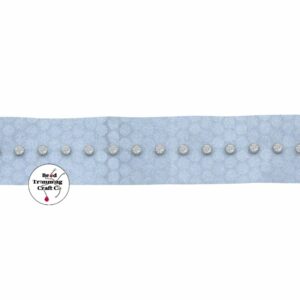 Swarovski Satin Banding - 20mm - Crystal / Silver - Price per centimeter