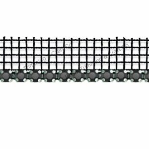 Swarovski Trimming - 1 Row - 5mm - Jet / Silver / Black Net - Price per centimeter