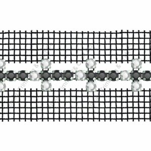 Swarovski Fancy Trimming - 15mm - Crystal / Black - A - Price per centimeter