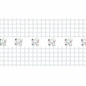 Swarovski Skip Trimming - 5mm - AB / Silver / White - Price per centimeter
