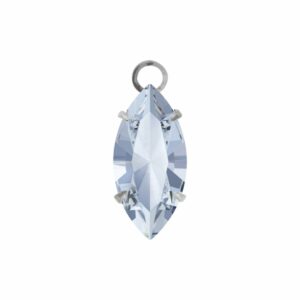 Swarovski Stone - Navette Setting - 18mm - Light Platinum / Alexandrite