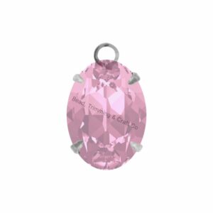 Swarovski Stone - Oval Setting - 14mm - Light Platinum / Rose Unf